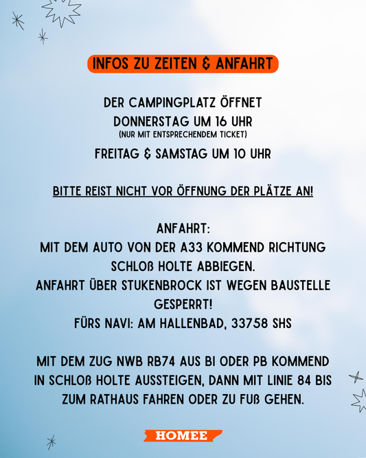Infos zu Zeiten und Anreise